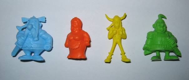 4 Figuren der 6. Serie mit den repräsentativen Farben